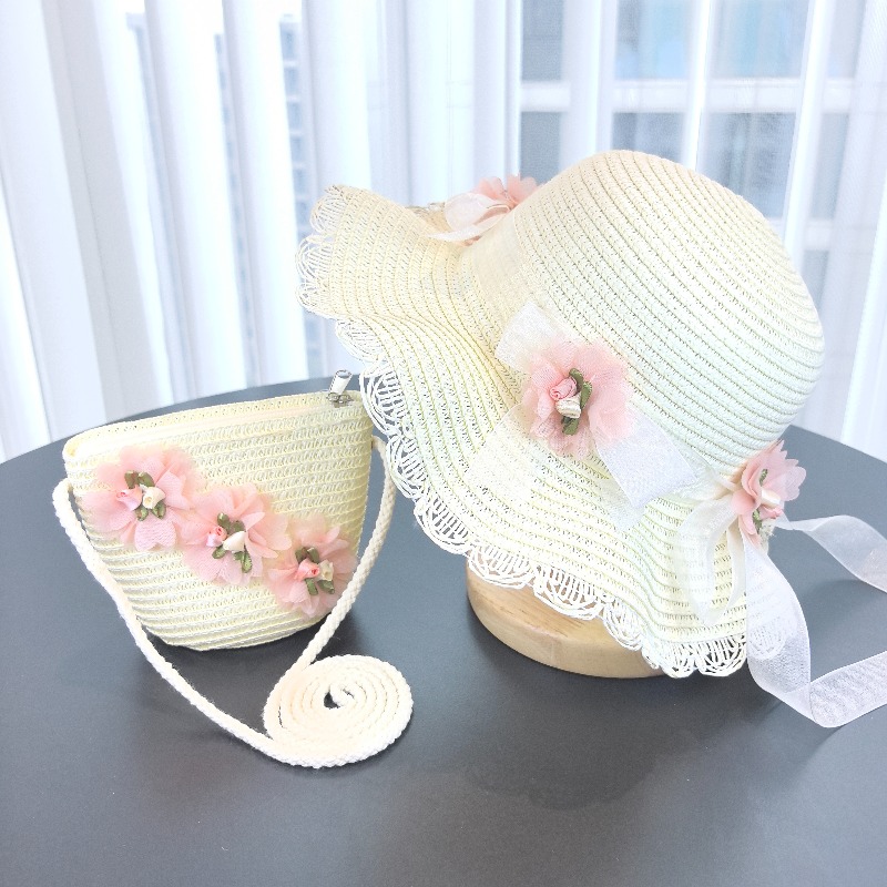Bucket Hat Straw - Детская соломенная шляпа для девочек, 2