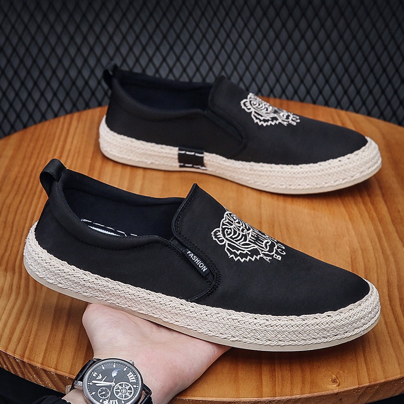 Черная дышащая мужская обувь,  – обзор и цена Espadrille Slip On