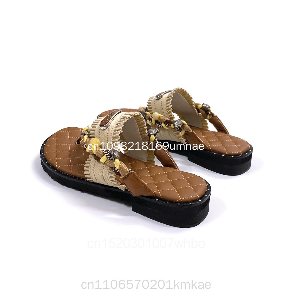 Новые женские тканые тапочки в – обзор и цена Flip Flop Leather Men