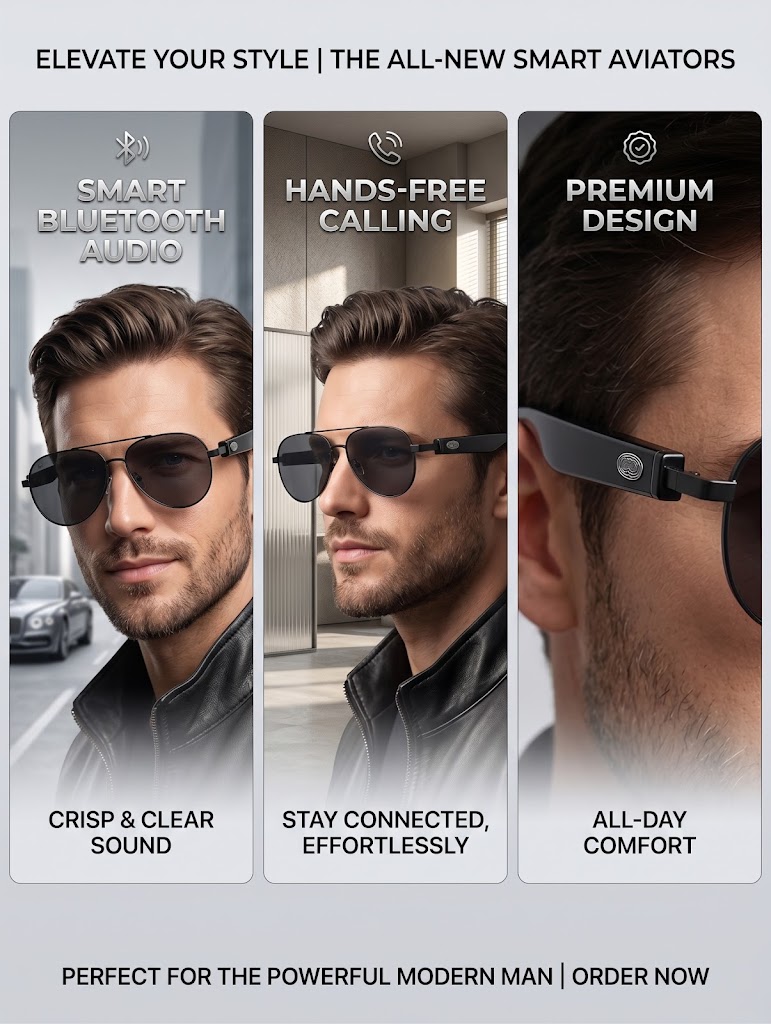 Умные Bluetooth-очки-авиаторы  – обзор и цена Sunglasses Aviator Polarized