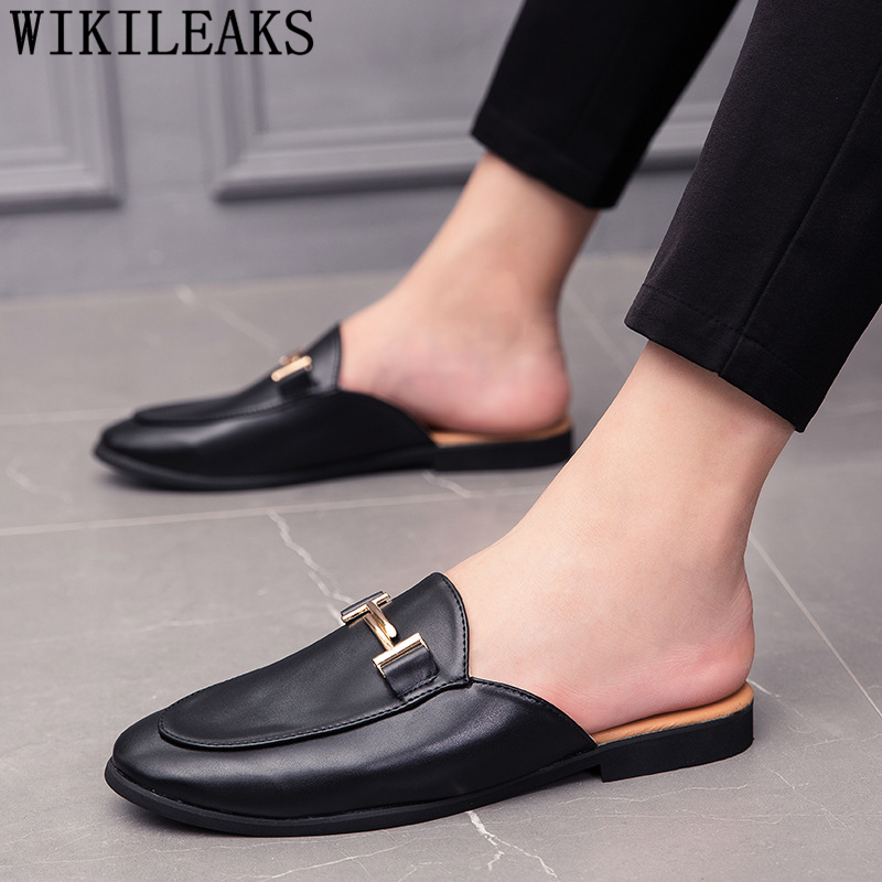 Черные кожаные полуботинки для – обзор и цена Flip Flop Leather Men